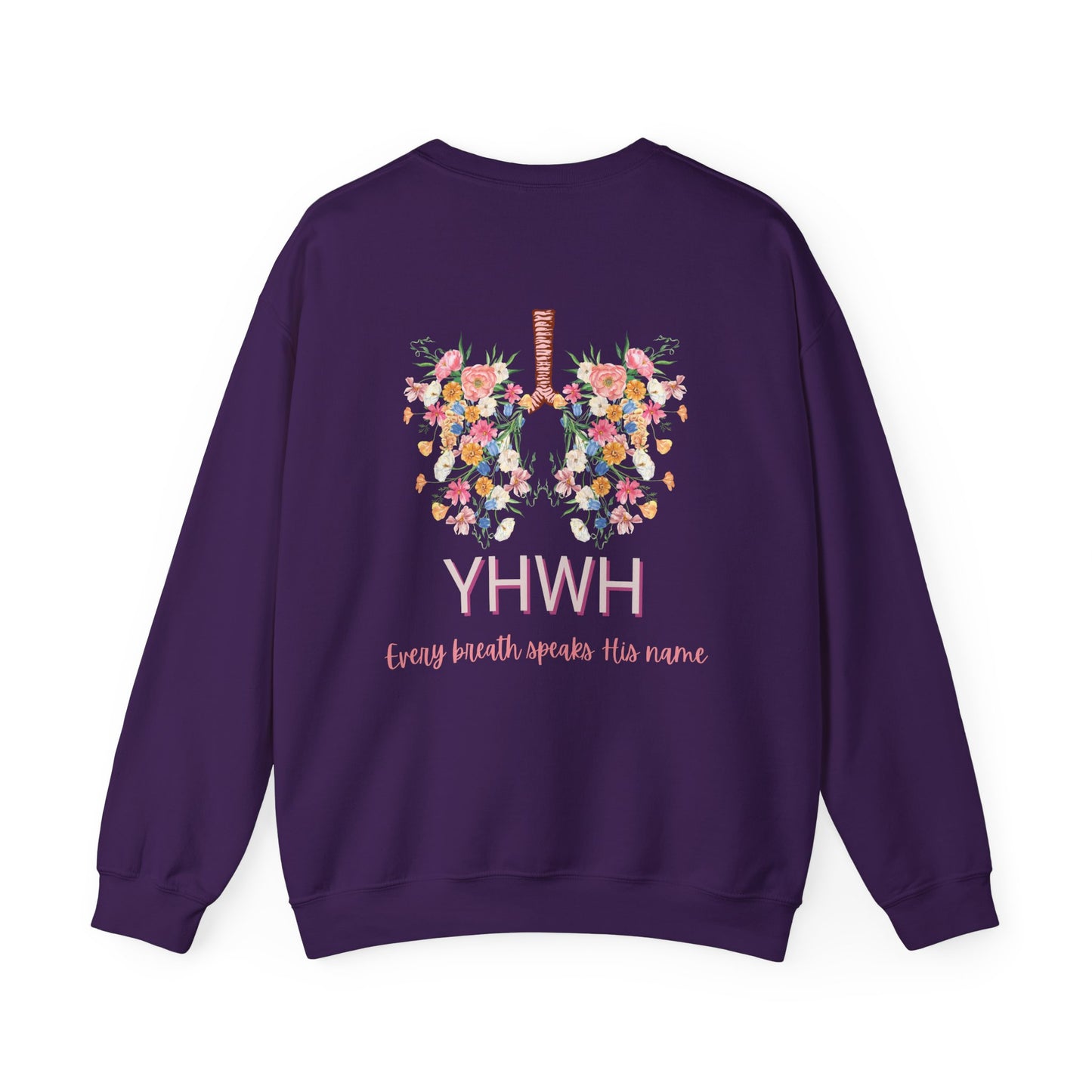 YHWH Floral Breath Sweatshirt – Every Breath Speaks His Name