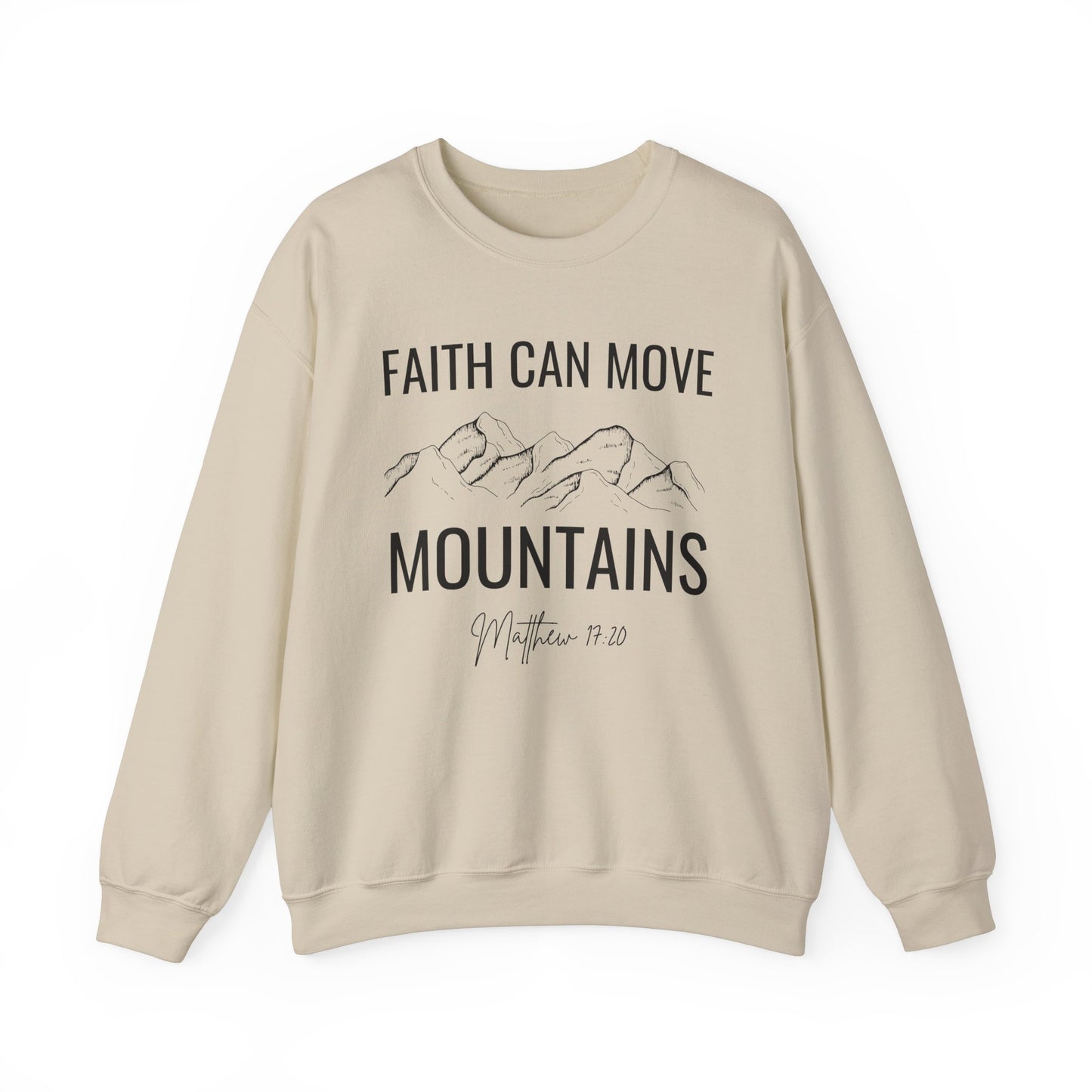 Faith Can Mountains Jesus Women's Crewneck Sweatshirt