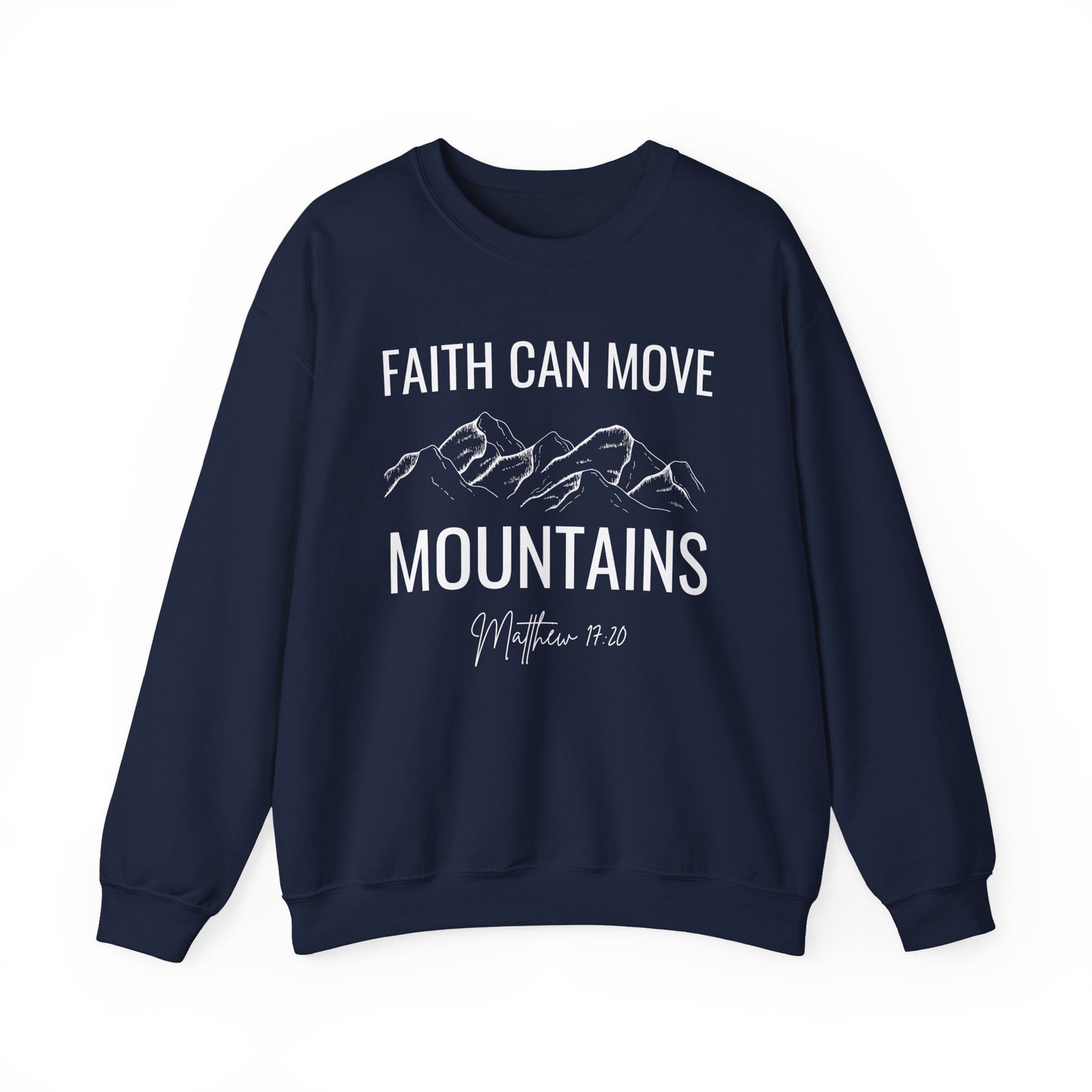 Faith Can Mountains Jesus Women's Crewneck Sweatshirt