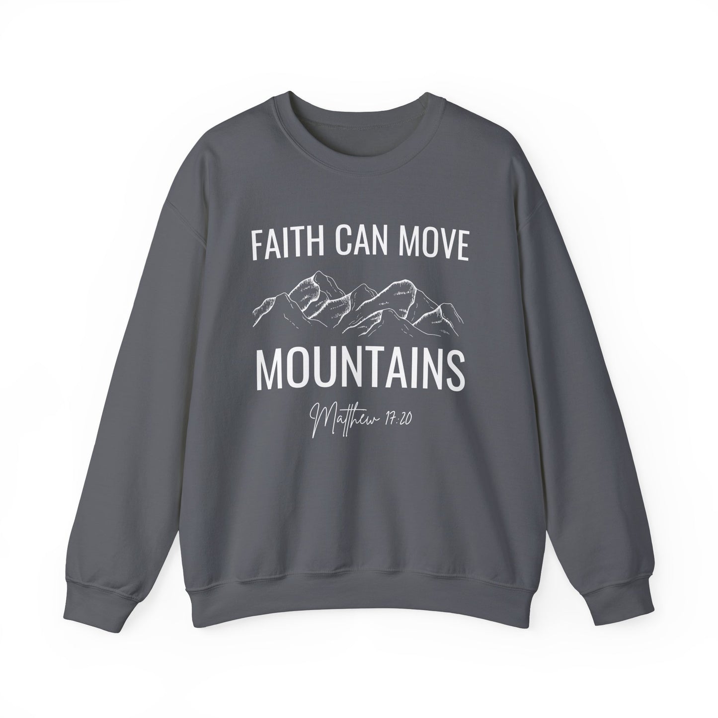 Faith Can Mountains Jesus Women's Crewneck Sweatshirt