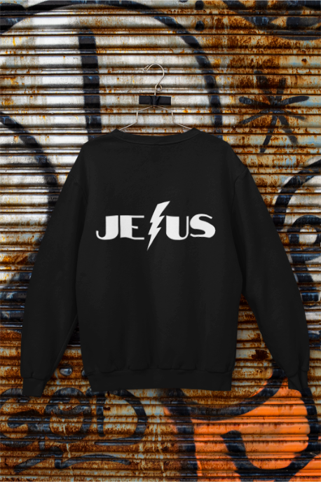 Rock Your Faith in Style – JESUS Lightning Bolt Sweatshirt