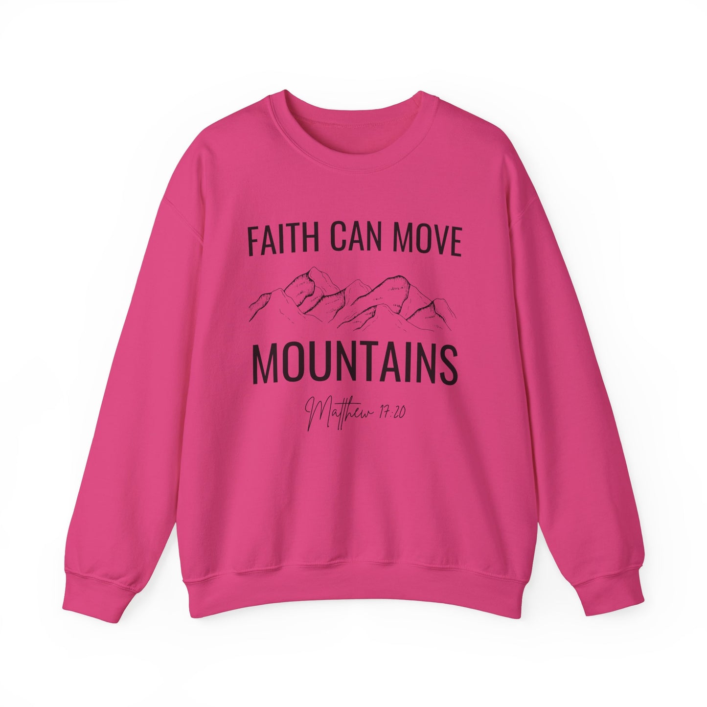 Faith Can Mountains Jesus Women's Crewneck Sweatshirt