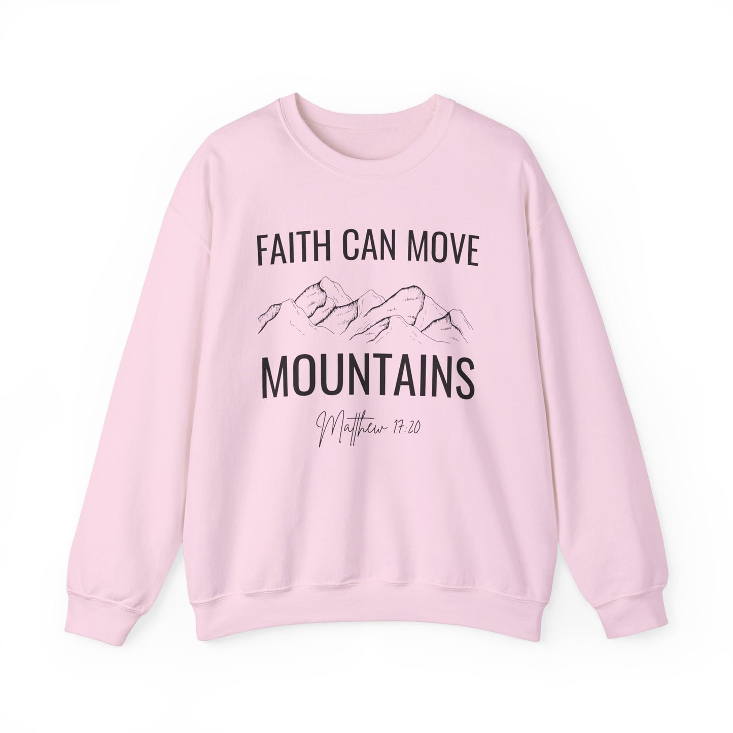 Faith Can Mountains Jesus Women's Crewneck Sweatshirt