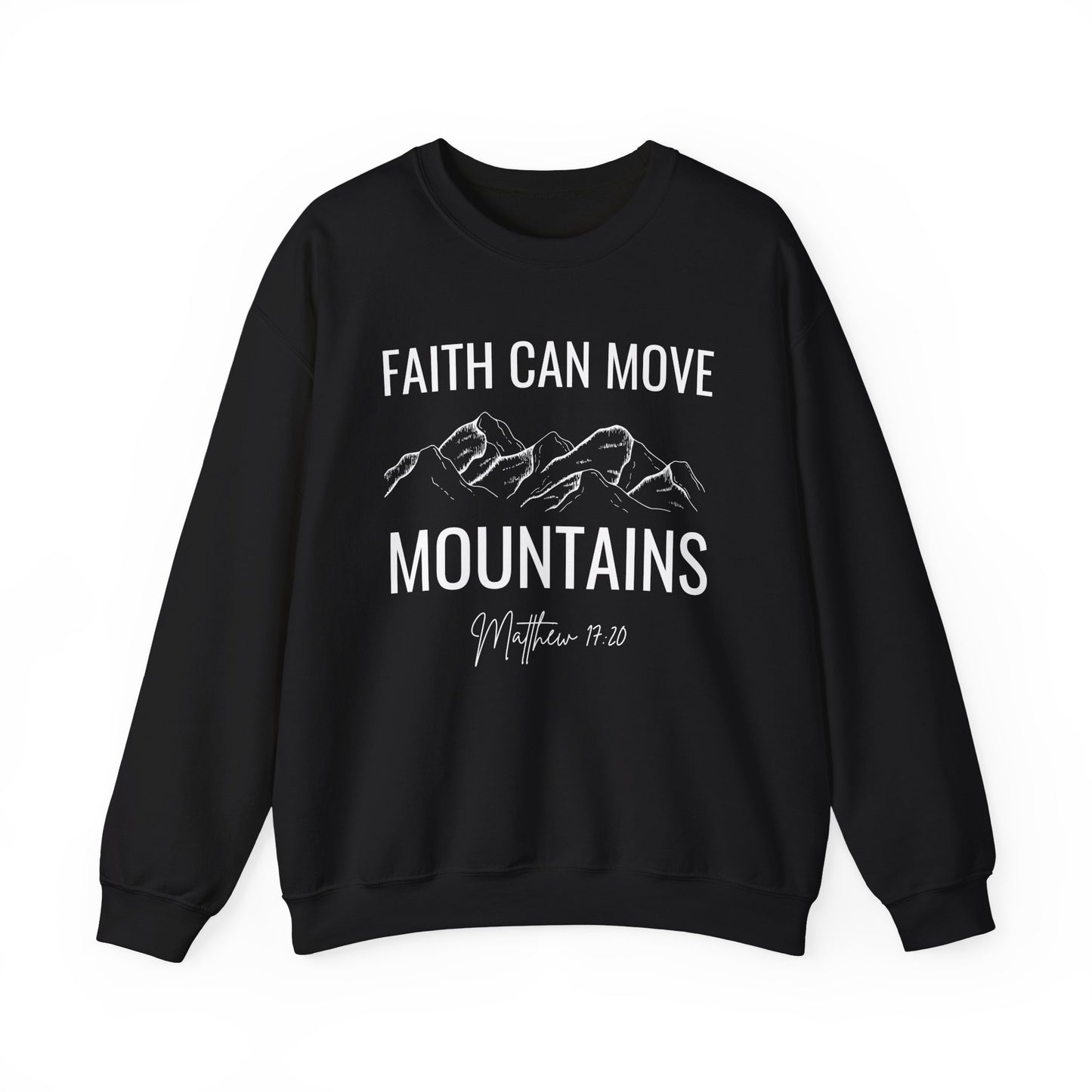 Faith Can Mountains Jesus Women's Crewneck Sweatshirt